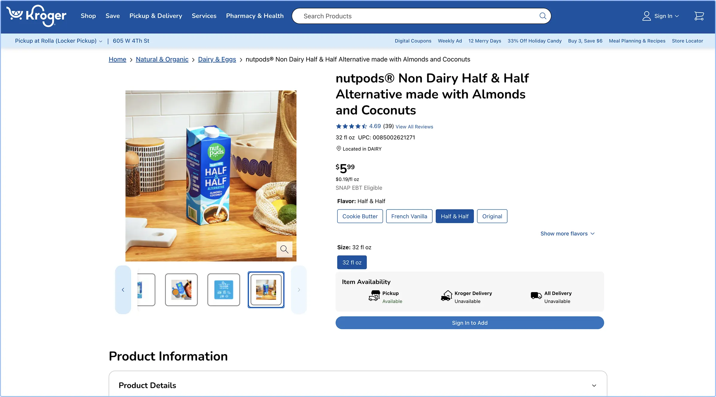 nutpods product content