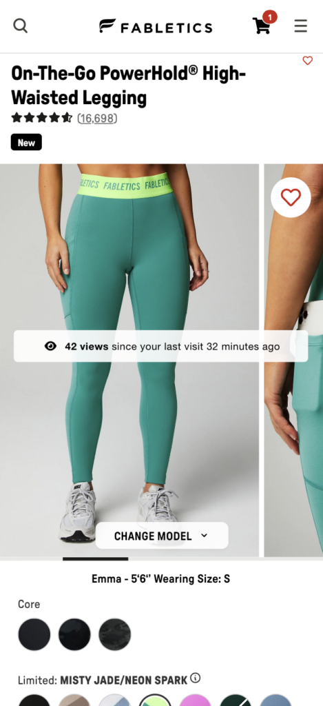 Fabletics on-the-go powerhold high-waisted legging