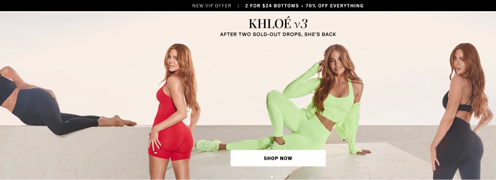 Fabletics website Khloe range